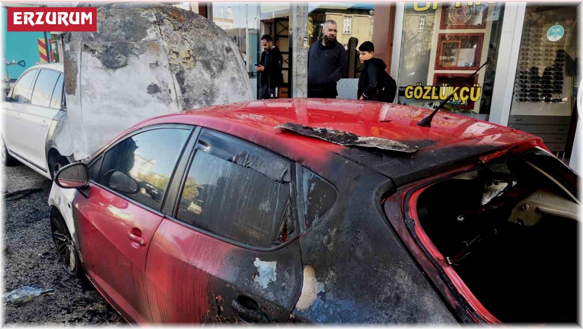 Araçlar ateş topuna döndü