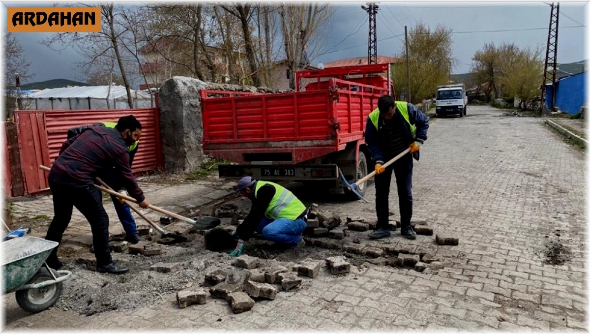 Ardahan Belediyesi yol ve kaldırımlarda çalışma başlattı