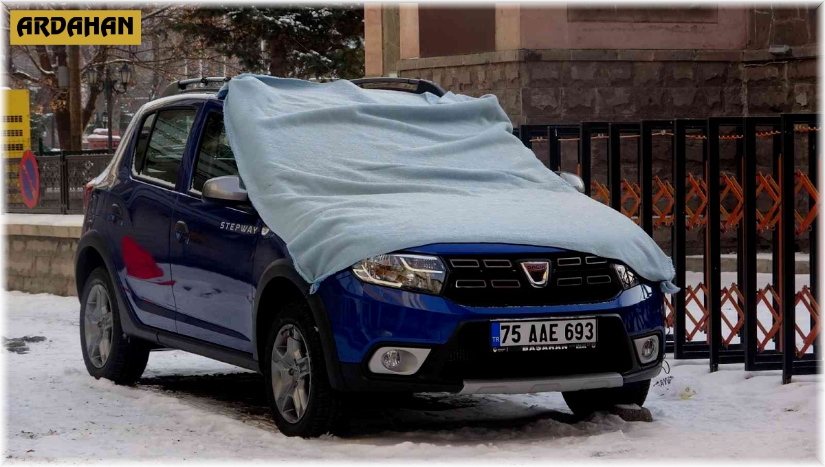 Ardahan buz kesti: Göle ilçesi eksi 8 dereceye düştü