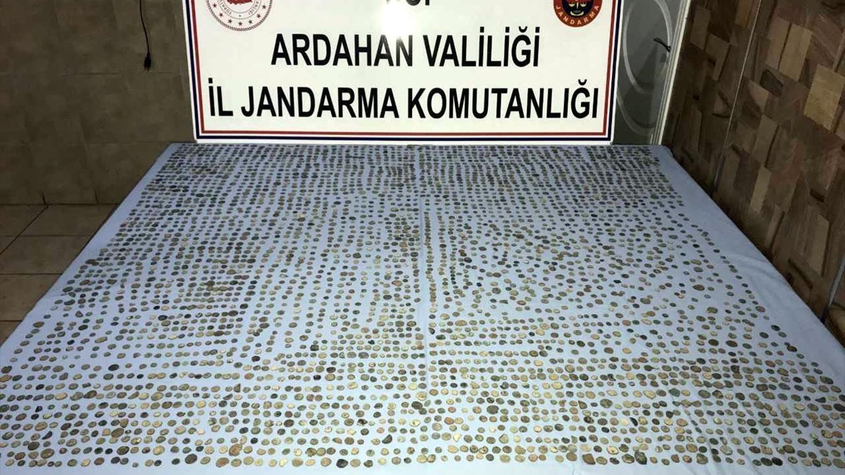 Ardahan'da çeşitli dönemlere ait 4 bin 51 sikke ele geçirildi