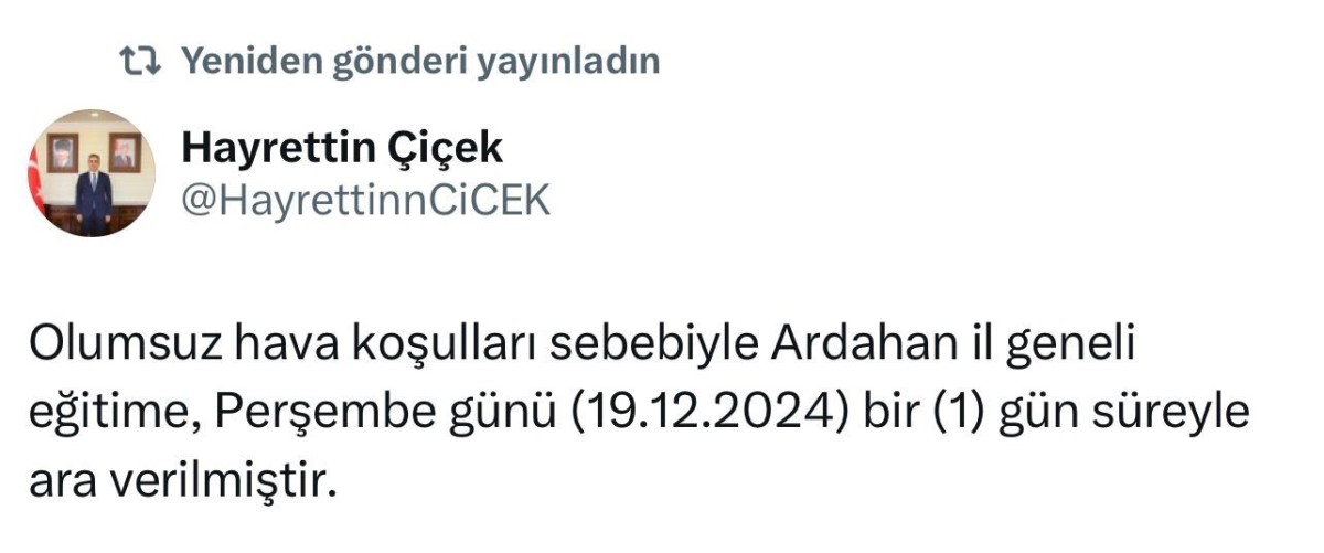 Ardahan'da eğitime kar engeli