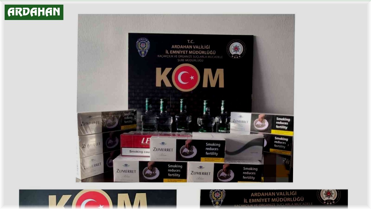 Ardahan'da kaçak sigara ve içki operasyonu
