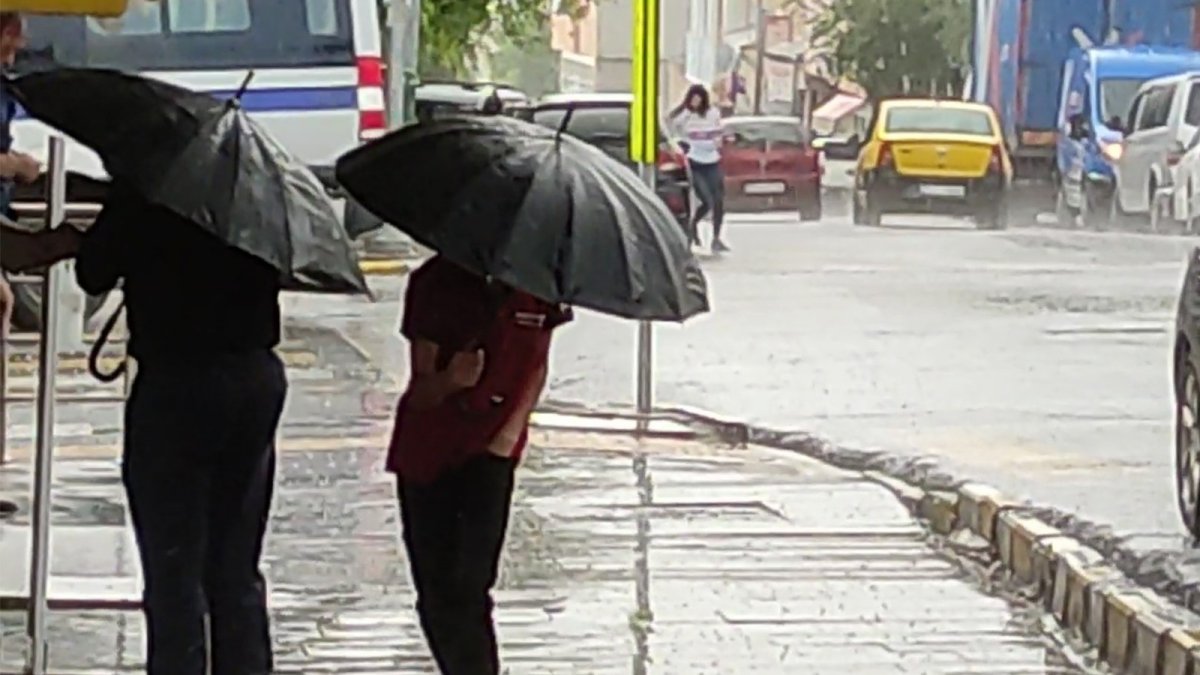 Ardahan'da kısa süreli dolu yağışı etkili oldu