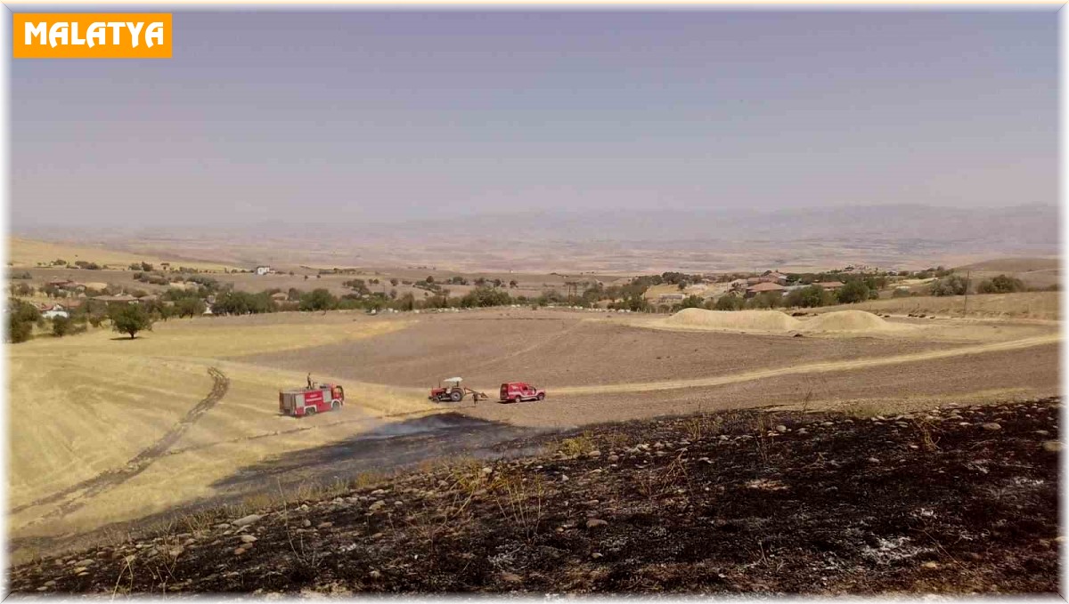 Arguvan'da anız yangını