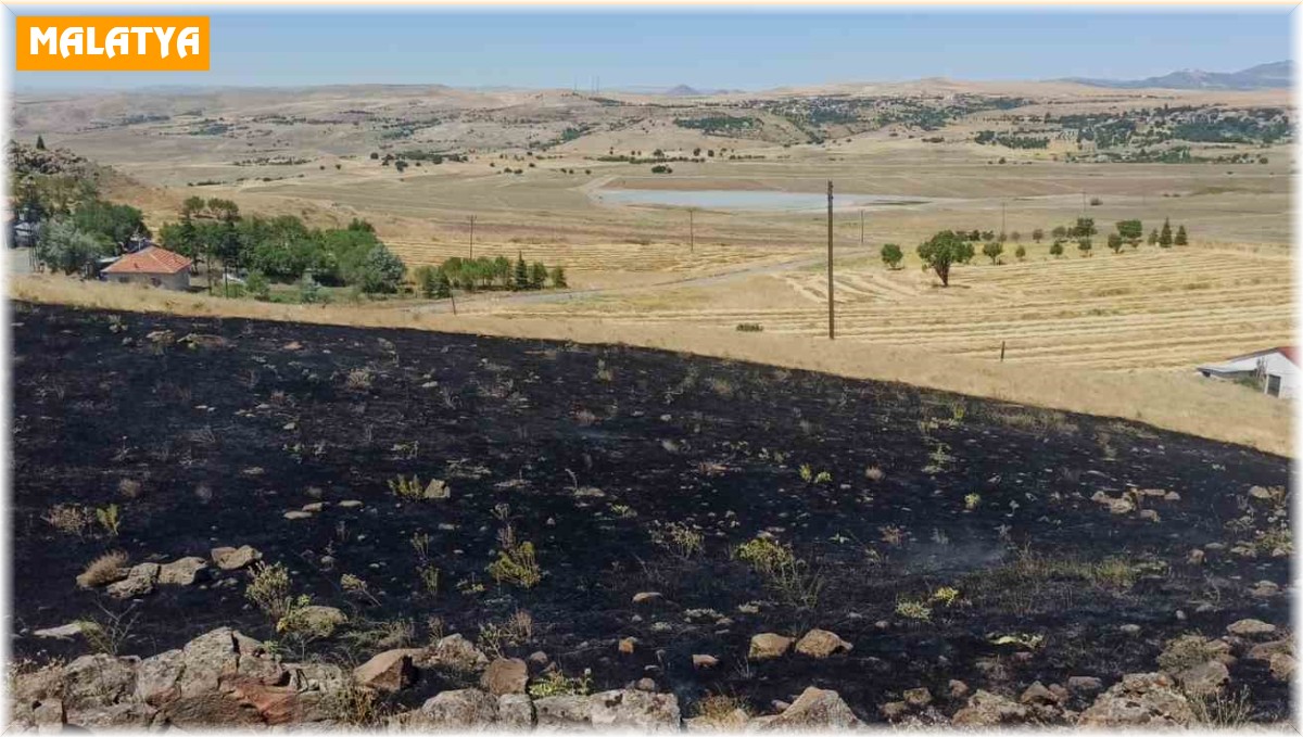 Arguvan'daki anız yangını korkuttu