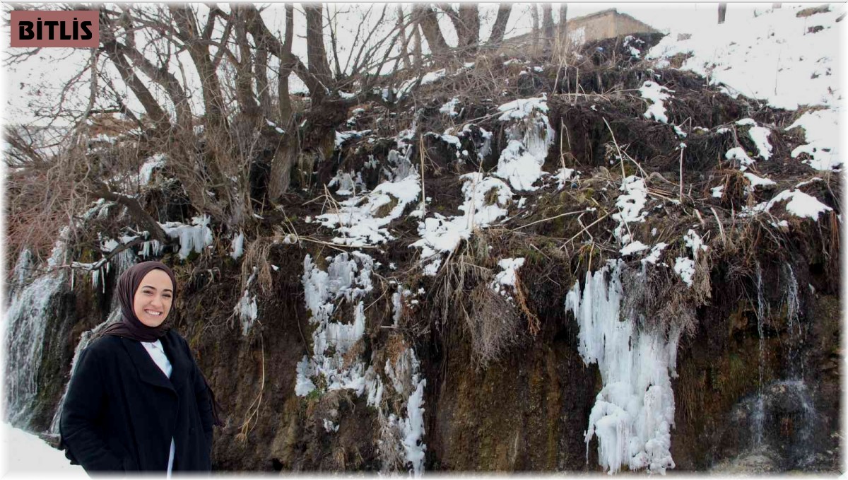 Arpet Şelalesi kısmen dondu