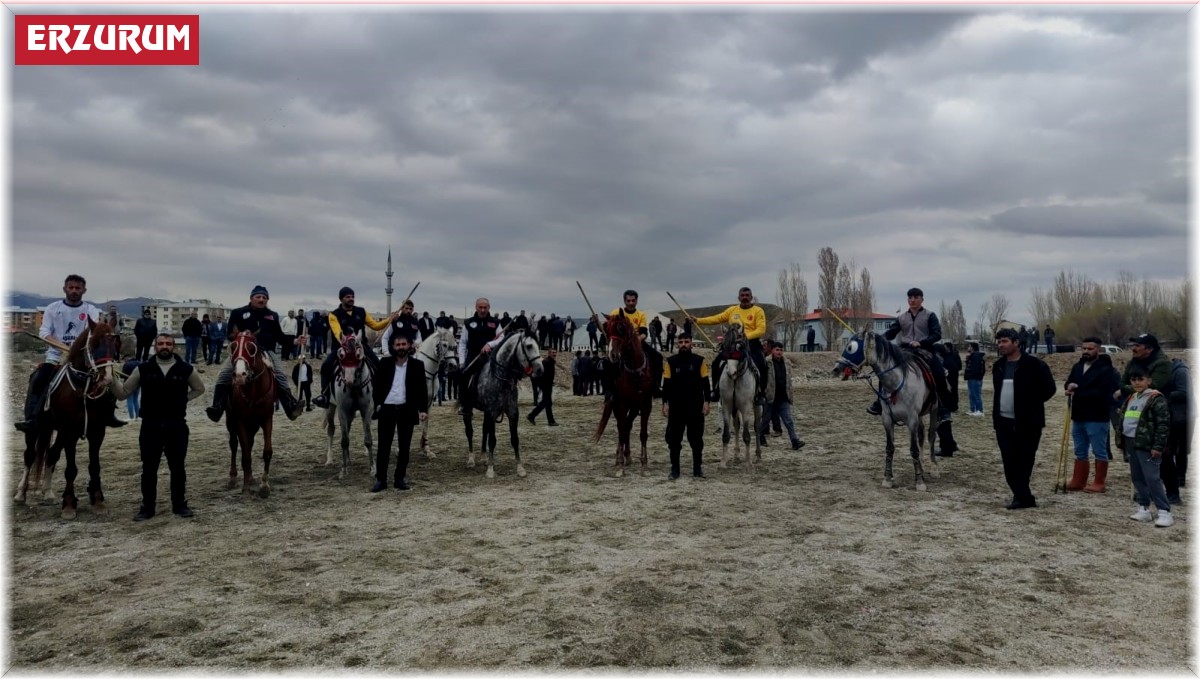 Aşkale cirit müsabakası nefes kesti