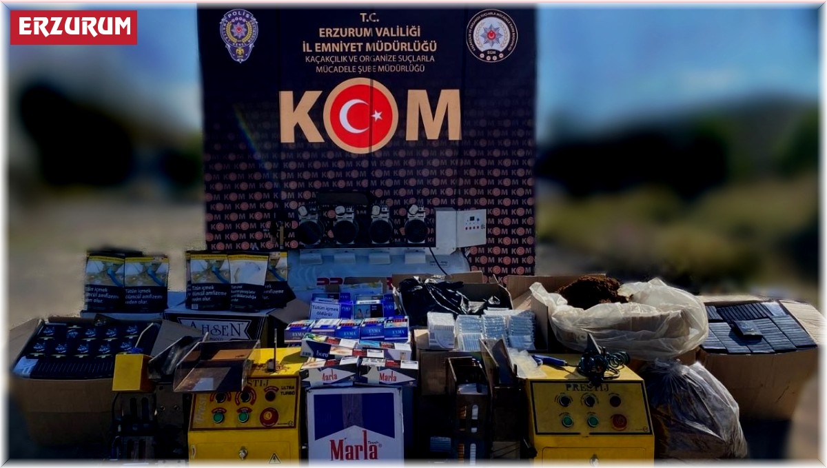 Aşkale'de kaçak sigara operasyonu