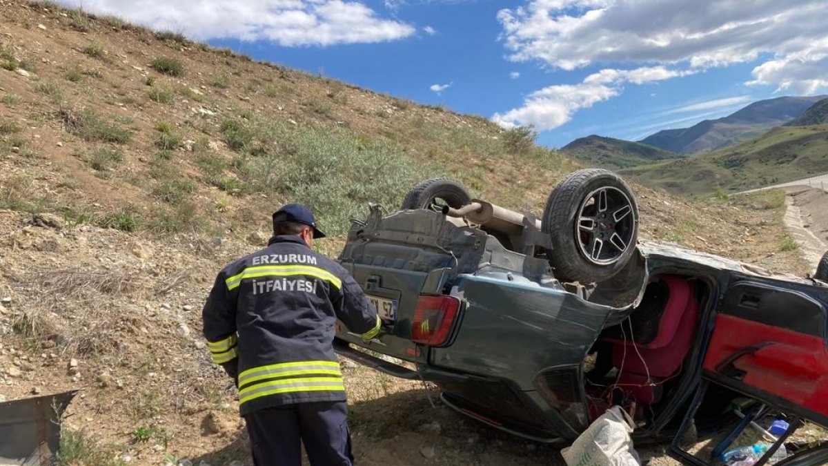 Aşkale'de trafik kazası: 1 yaralı