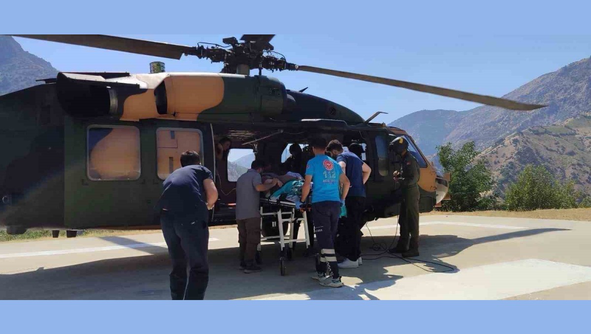 Askeri helikopter hamile kadın için havalandı