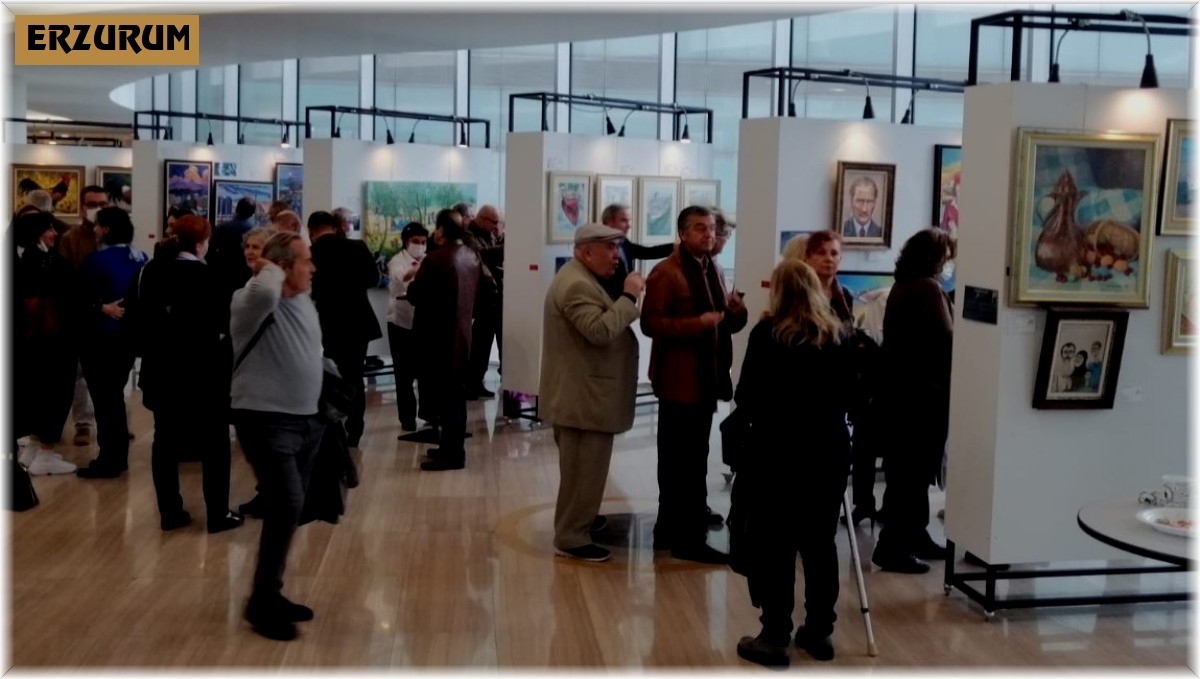 Askerlerin resim sergisine ilgi büyük