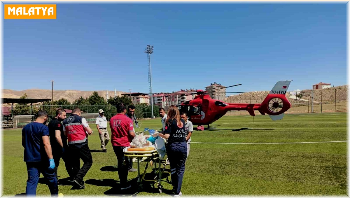 Astım hastasının yardımına hava ambulansı yetişti