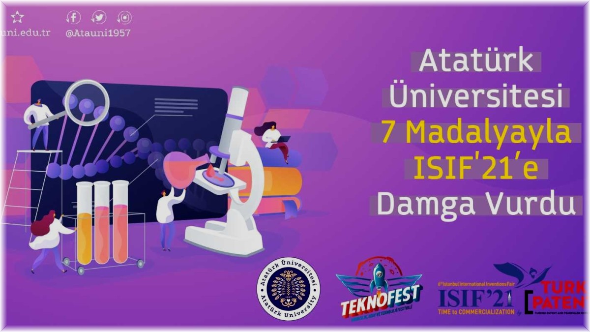 Atatürk Üniversitesi 7 Madalyayla Isıf'21'e damga vurdu
