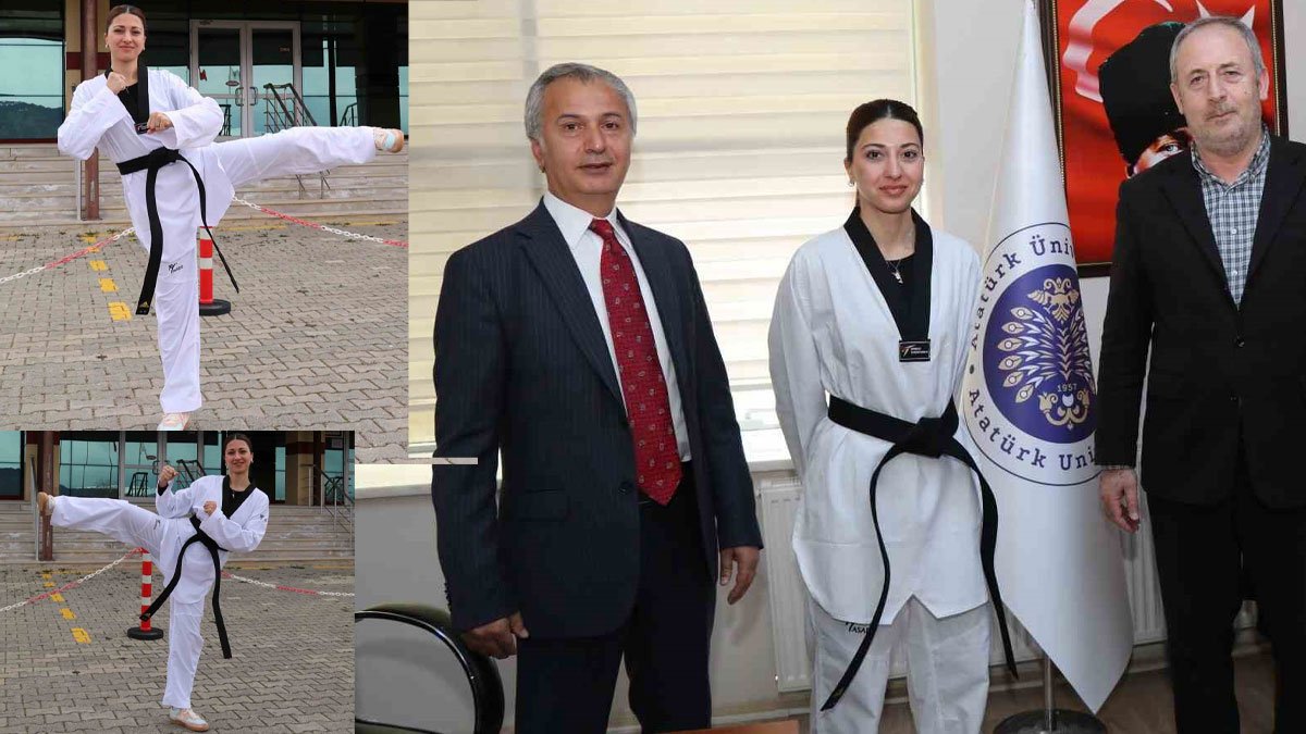 Atatürk Üniversitesi öğrencisi Kübranur Sarıtaç, taekwondoda Erzurum’u temsil etme hakkı kazandı