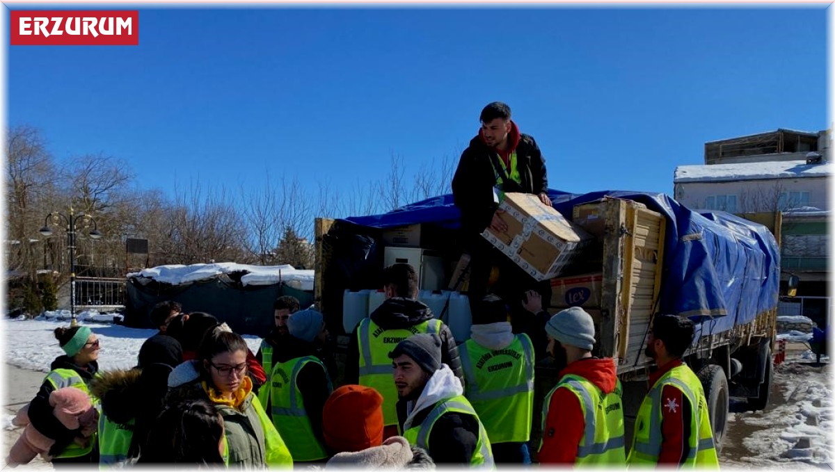 Atatürk Üniversitesi psikososyal destek ekibi ile 5. yardım tırı deprem bölgesine ulaştı