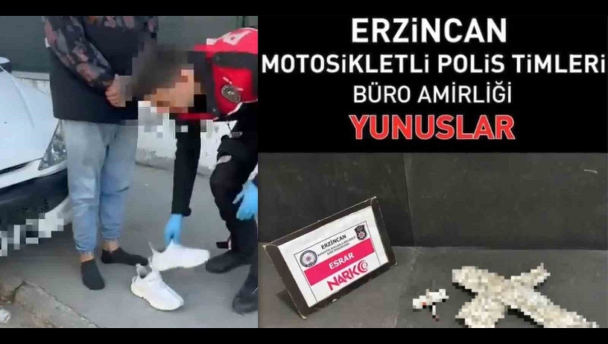 Ayakkabı içinden esrar çıktı