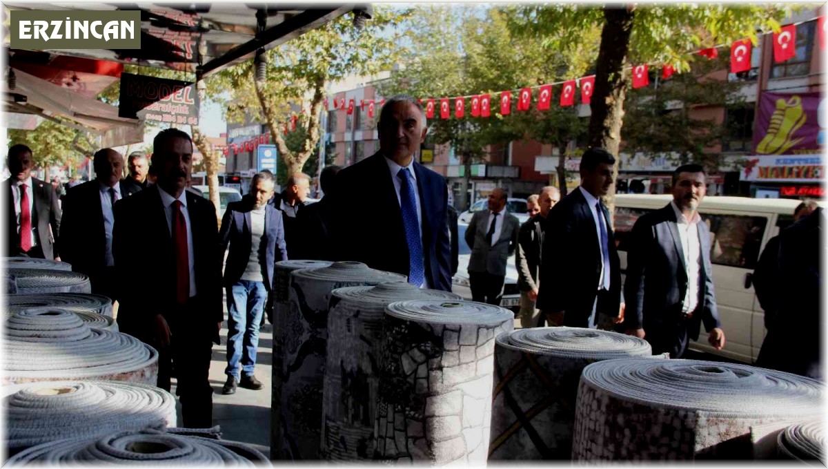 Bakan Ersoy, Erzincan'da esnaf ziyaretinde bulundu