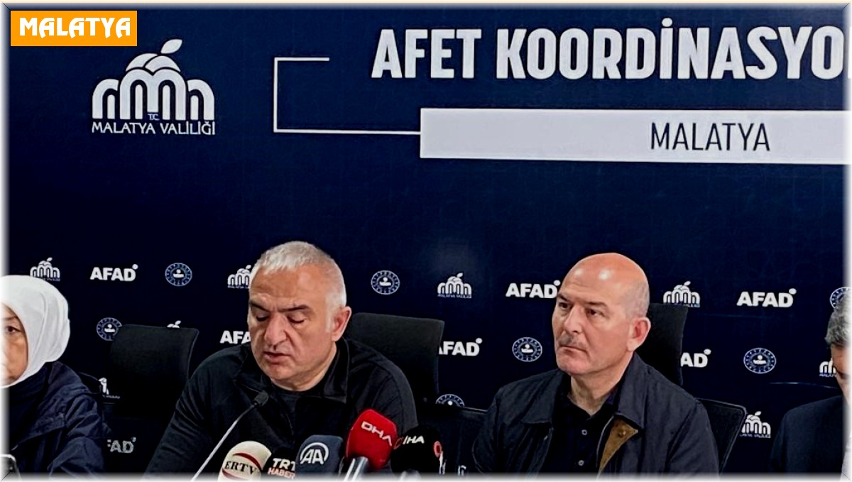 Bakan Ersoy: "Malatya'da enkaz kaldırma çalışmalarına yoğunlaştık"