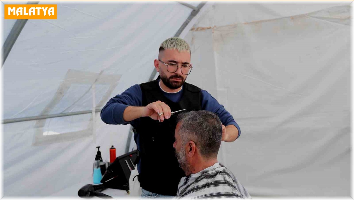 Başakşehirli berberlerden afet bölgesinde anlamlı hizmet