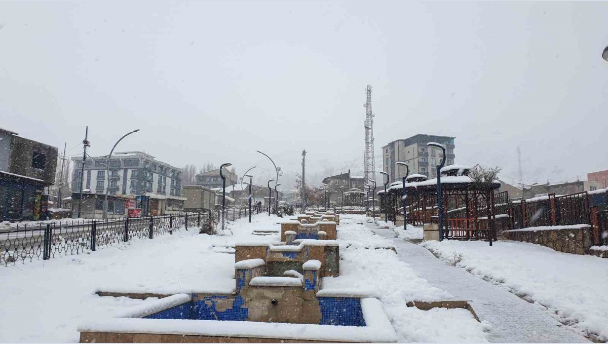 Başkale'de kar kalınlığı 20 santimetreyi geçti