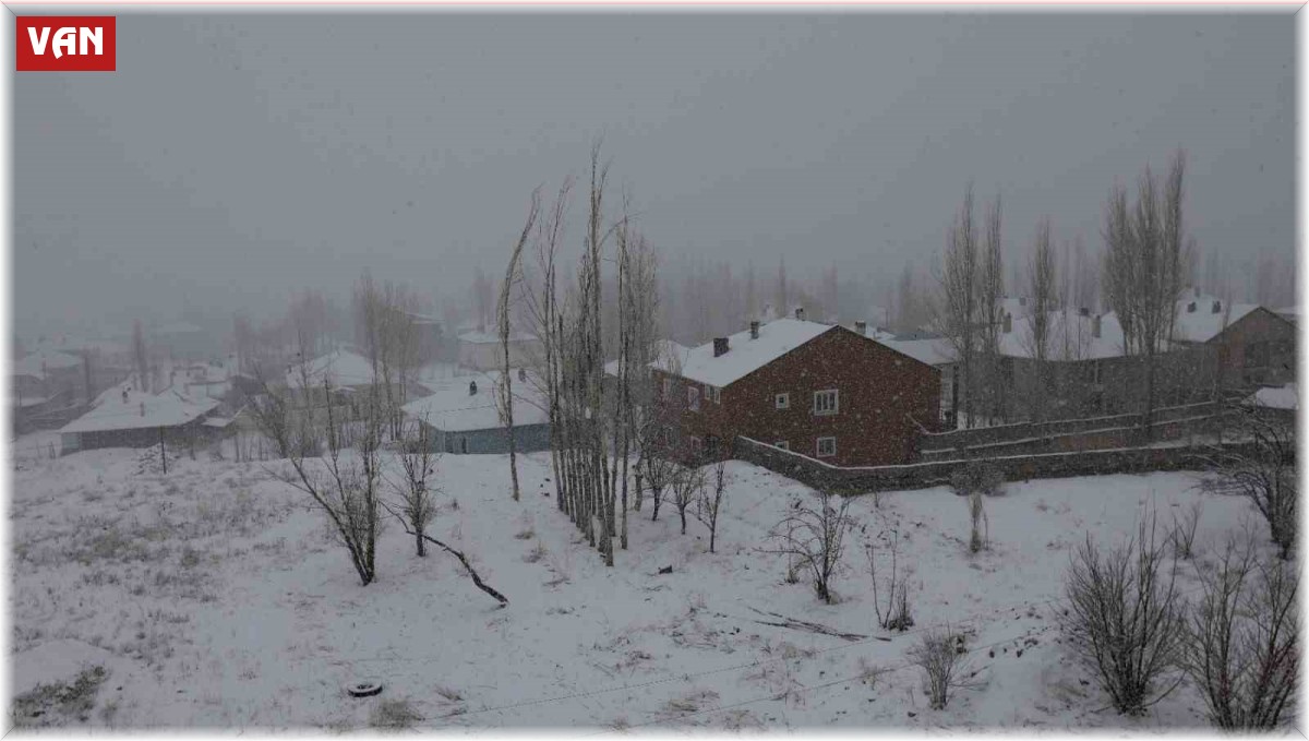 Başkale'de kar yağışı etkili oldu