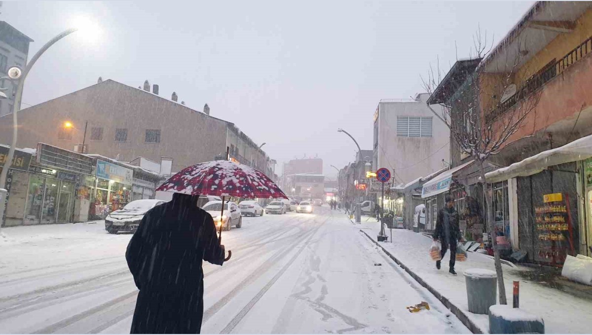 Başkale'de kar yağışı etkili oldu