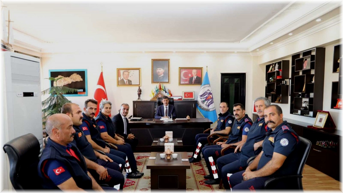 Başkan Aksun, itfaiyecileri ağırladı