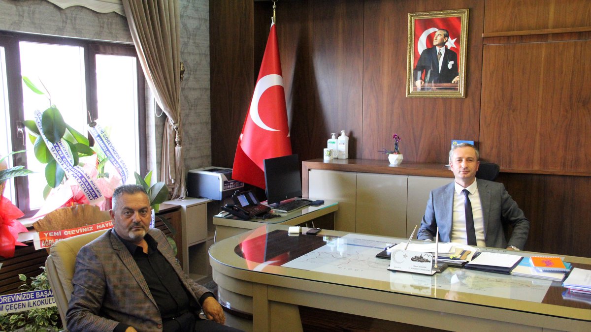 Başkan Aydın, yeni görevine başlayan İl Milli Eğitim Müdürü Hasan Kökrek’i ziyaret etti