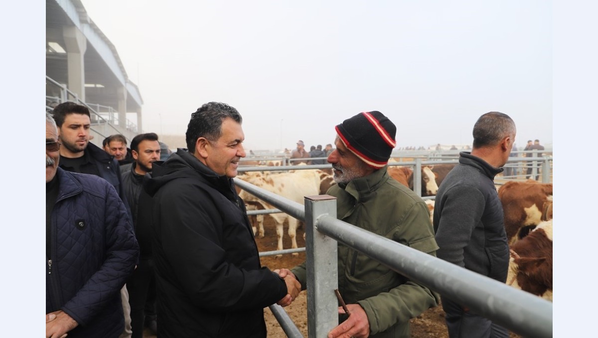 Başkan Demir hayvan pazarını ziyaret etti