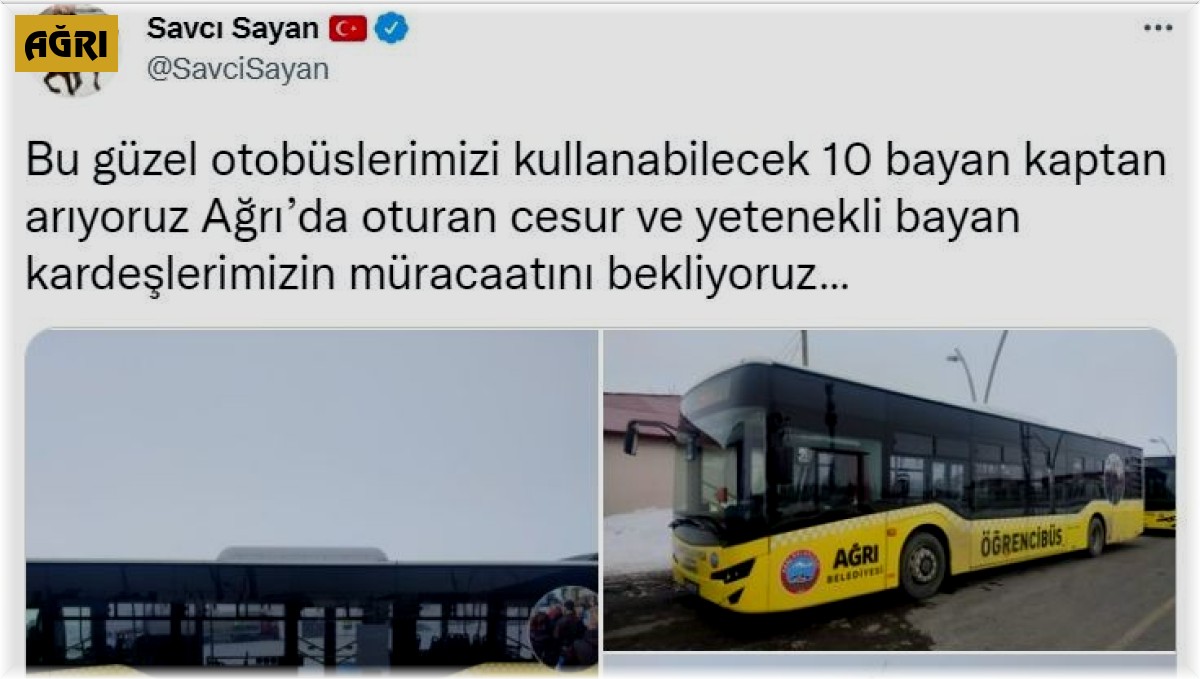 Başkan Sayan: "10 kadın kaptan arıyoruz"