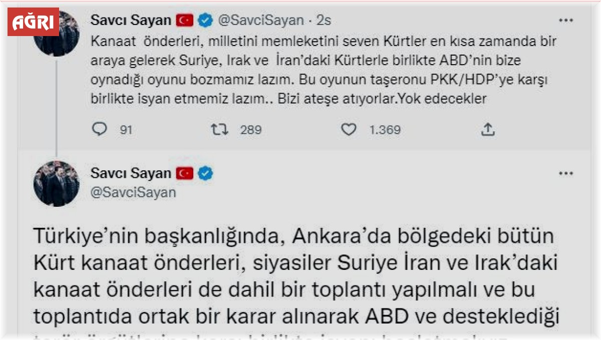 Başkan Sayan: "ABD'nin bize oynadığı oyunu bozmamız lazım"