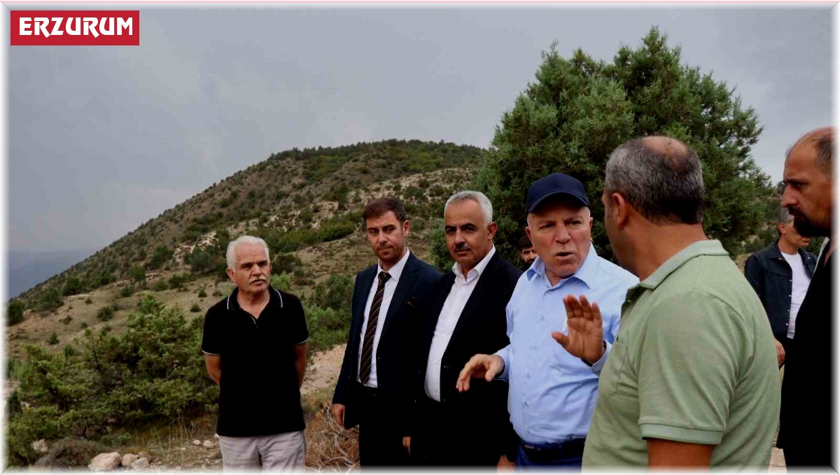 Başkan Sekmen, Oltu'da yapımı devam eden göletlerde incelemelerde bulundu