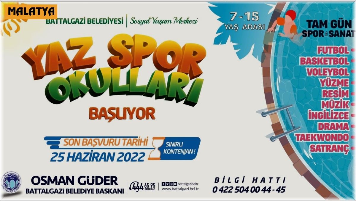 Battalgazi'de çocuklara özel yaz spor okulu