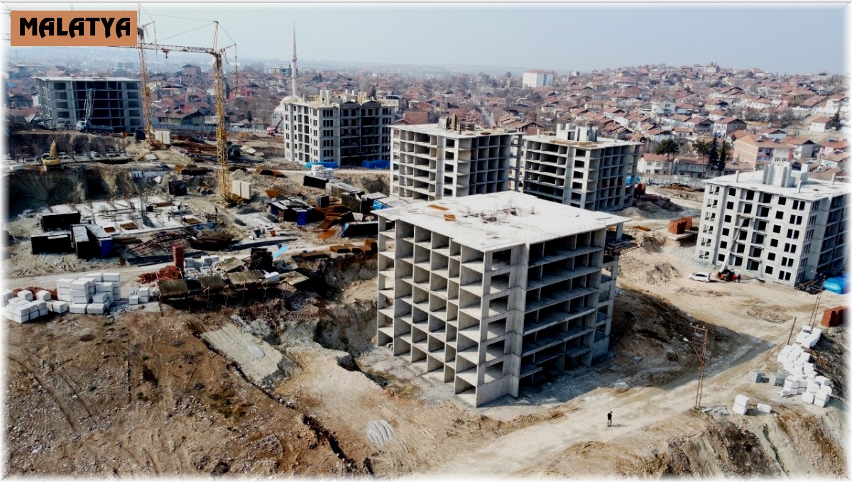 Battalgazi'deki kentsel dönüşüm konutları hızla yükseliyor