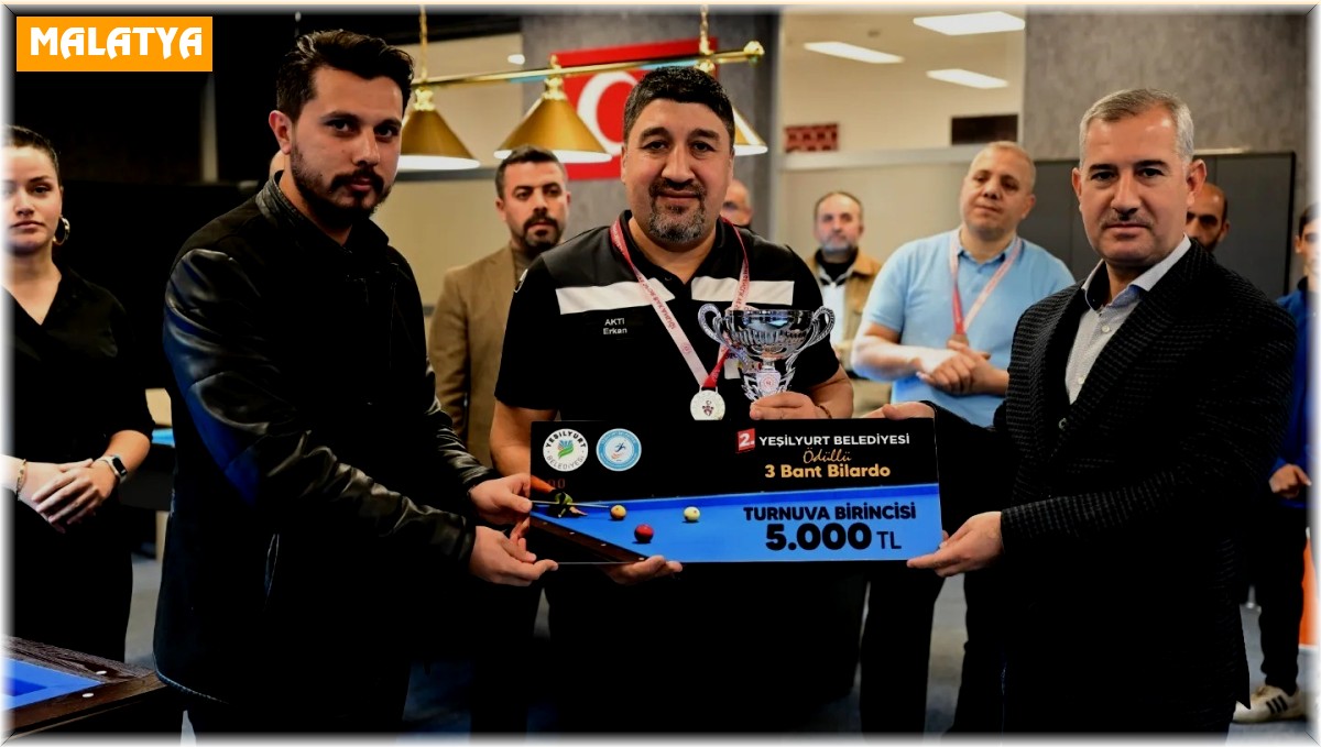 Bilardo Turnuvasında ödüller dağıtıldı