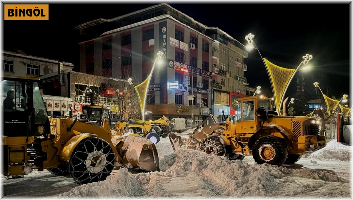 Bingöl Belediyesi karla mücadele çalışmalarına aralıksız devam ediyor