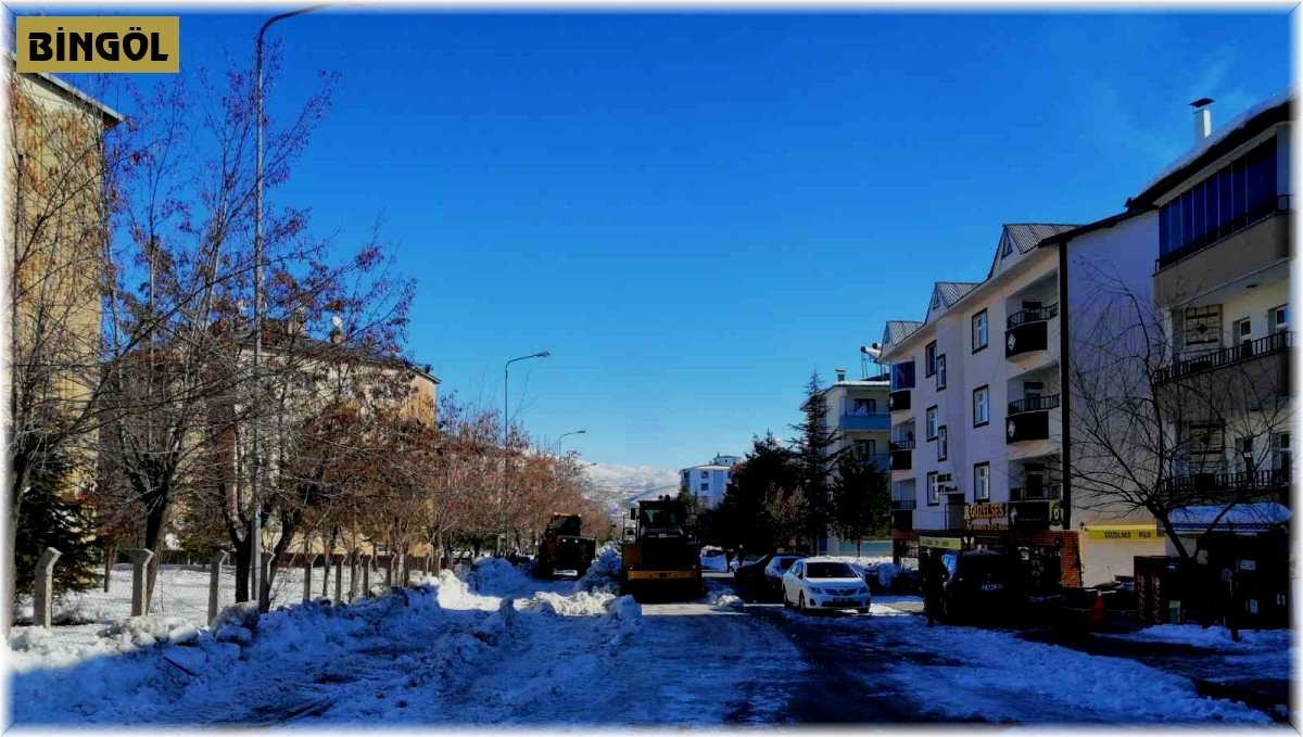 Bingöl Belediyesi karla mücadeleye devam ediyor