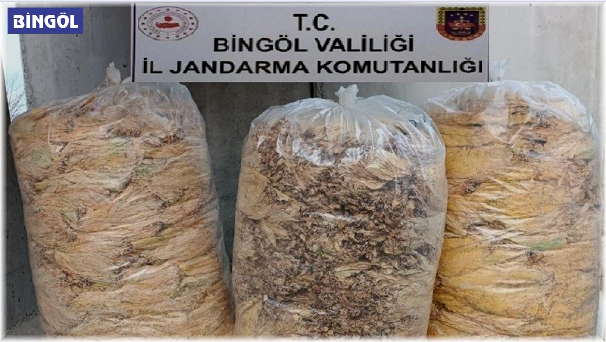 Bingöl'de 150 kilo yaprak tütün ele geçirildi