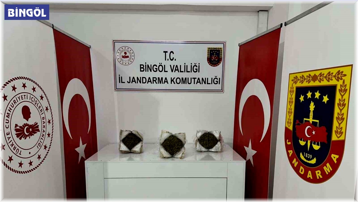 Bingöl'de 3 kilo esrar ele geçirildi