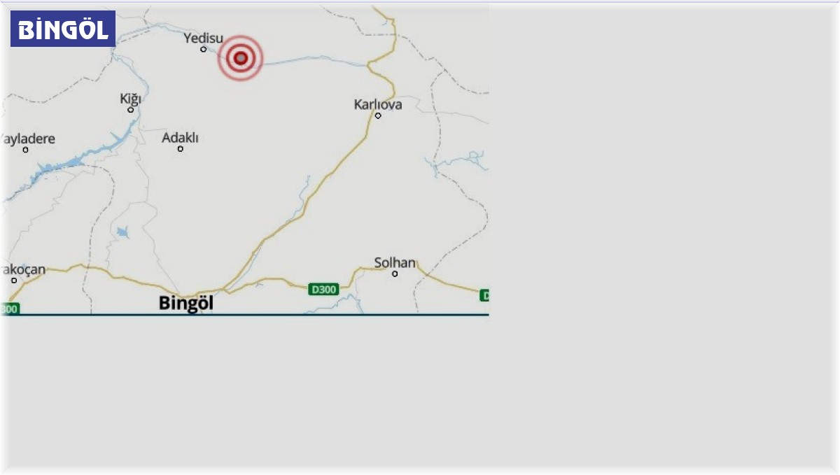 Bingöl'de 3.1 büyüklüğünde deprem