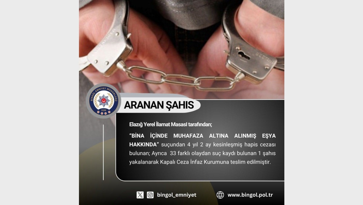 Bingöl'de aranan 3 şüpheli yakalandı