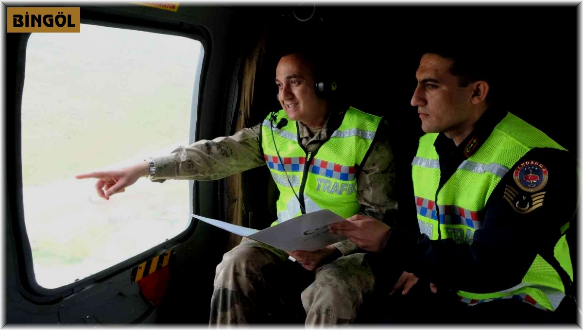 Bingöl'de bayramda helikopter destekli trafik denetimi