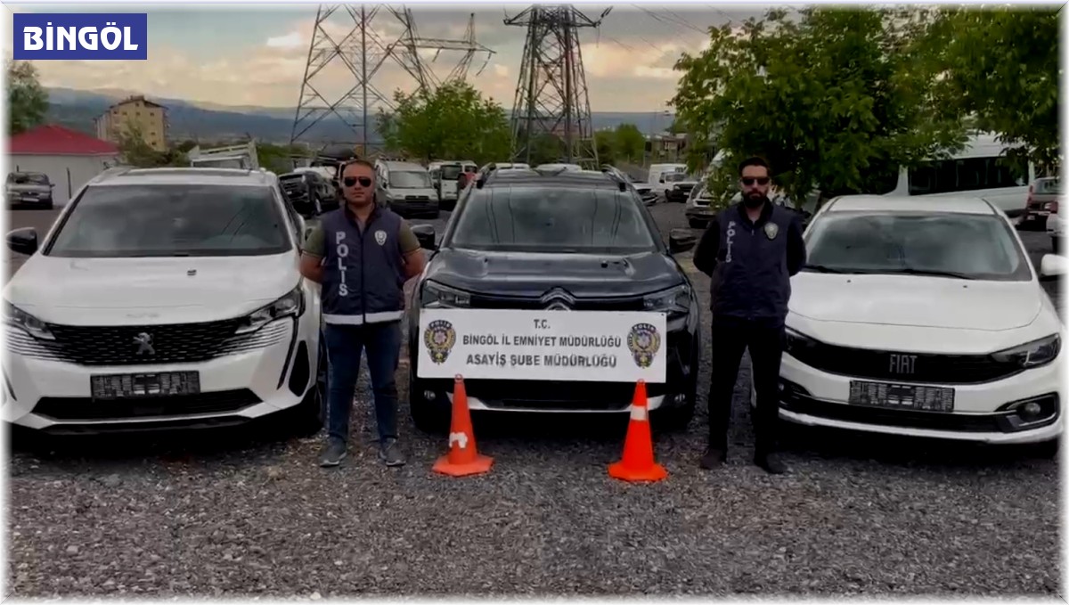 Bingöl'de çalıntı araçlar ele geçirildi