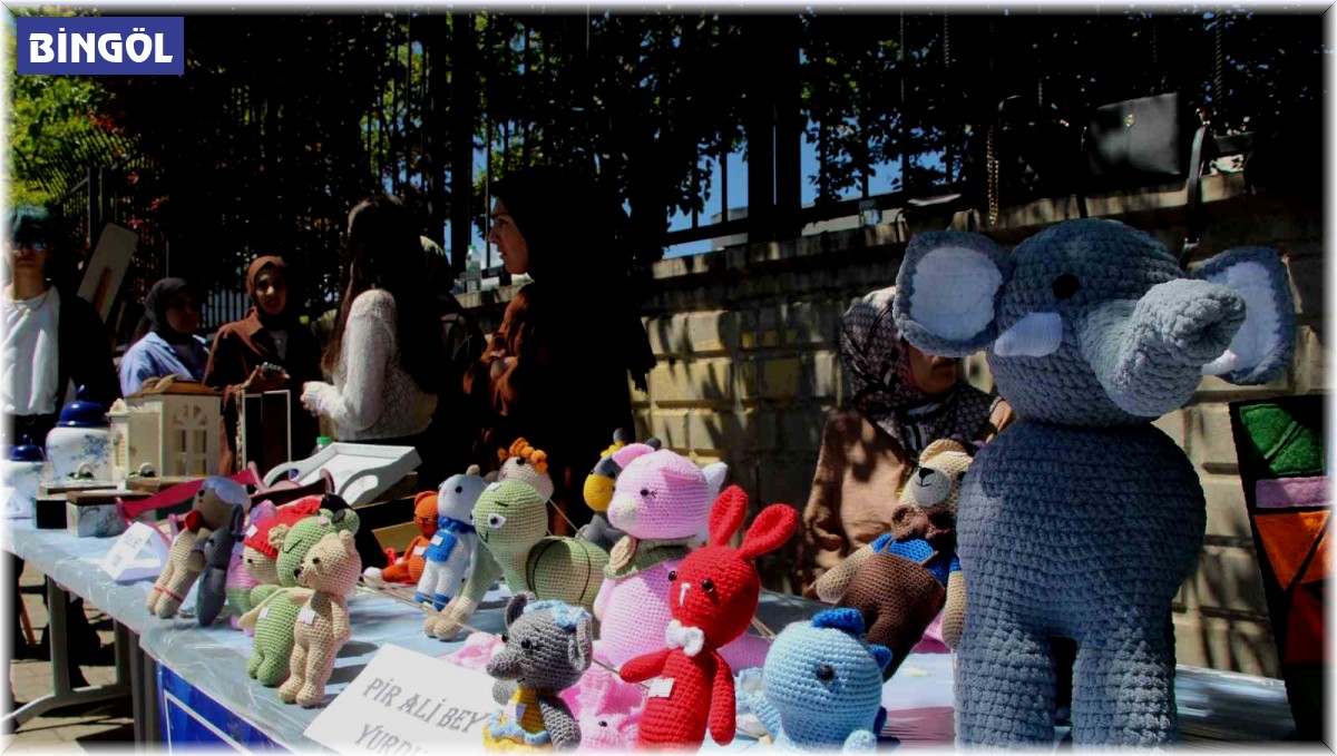 Bingöl'de gençlerin hazırladığı el emeği ürünler sergilendi