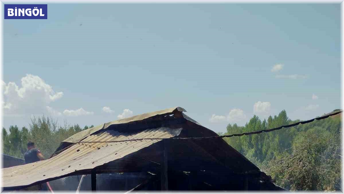 Bingöl'de hanın çatısında çıkan yangın söndürüldü