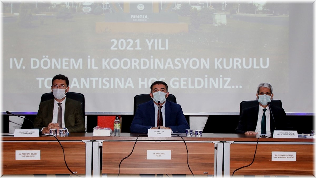 Bingöl'de il koordinasyon kurulu toplantısı yapıldı