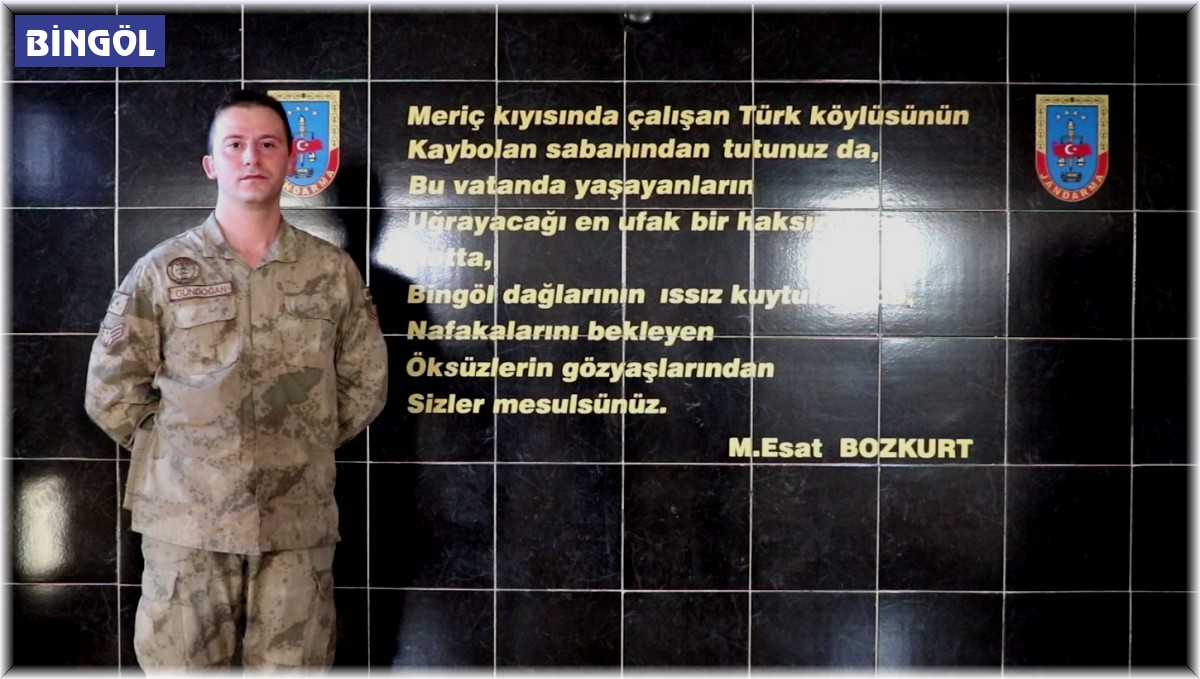 Bingöl'de jandarma personelinden 'Kadına yönelik şiddete karşı mücadele' mesajı