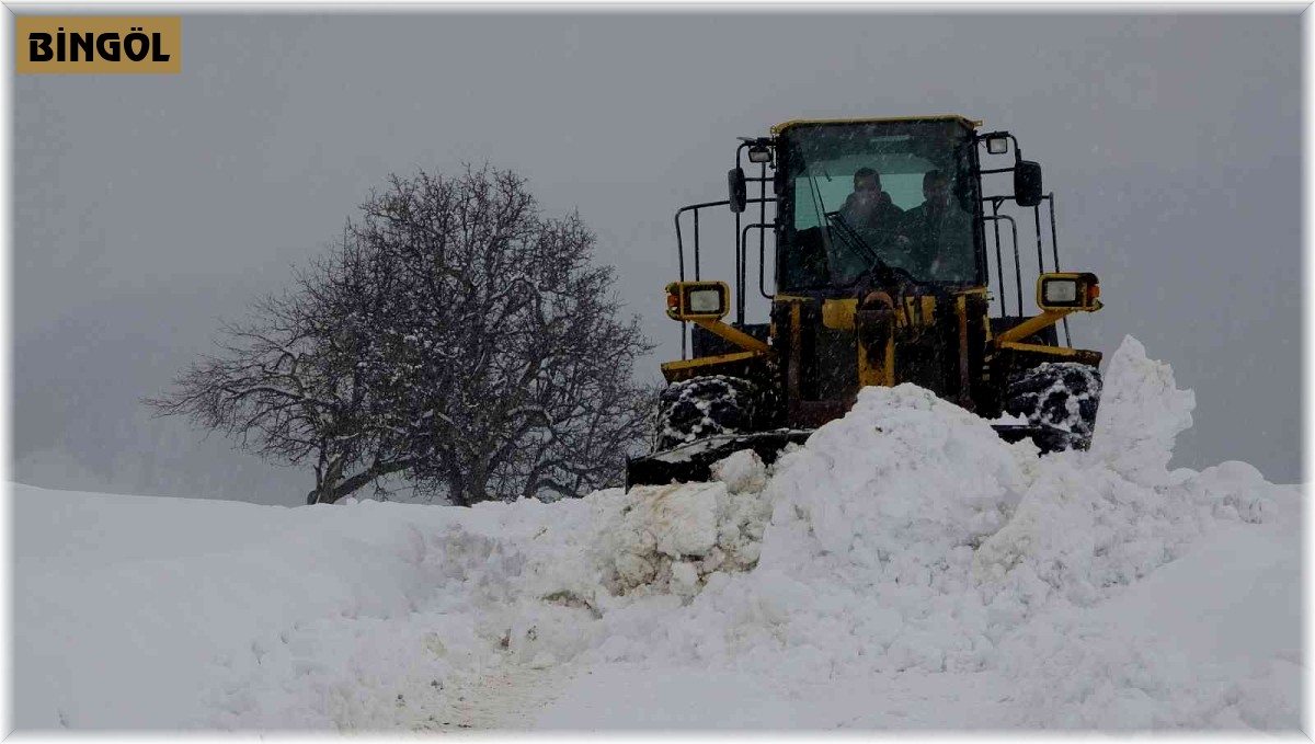 Bingöl'de kar nedeniyle kapalı olan 13 köy yolunda çalışma sürüyor
