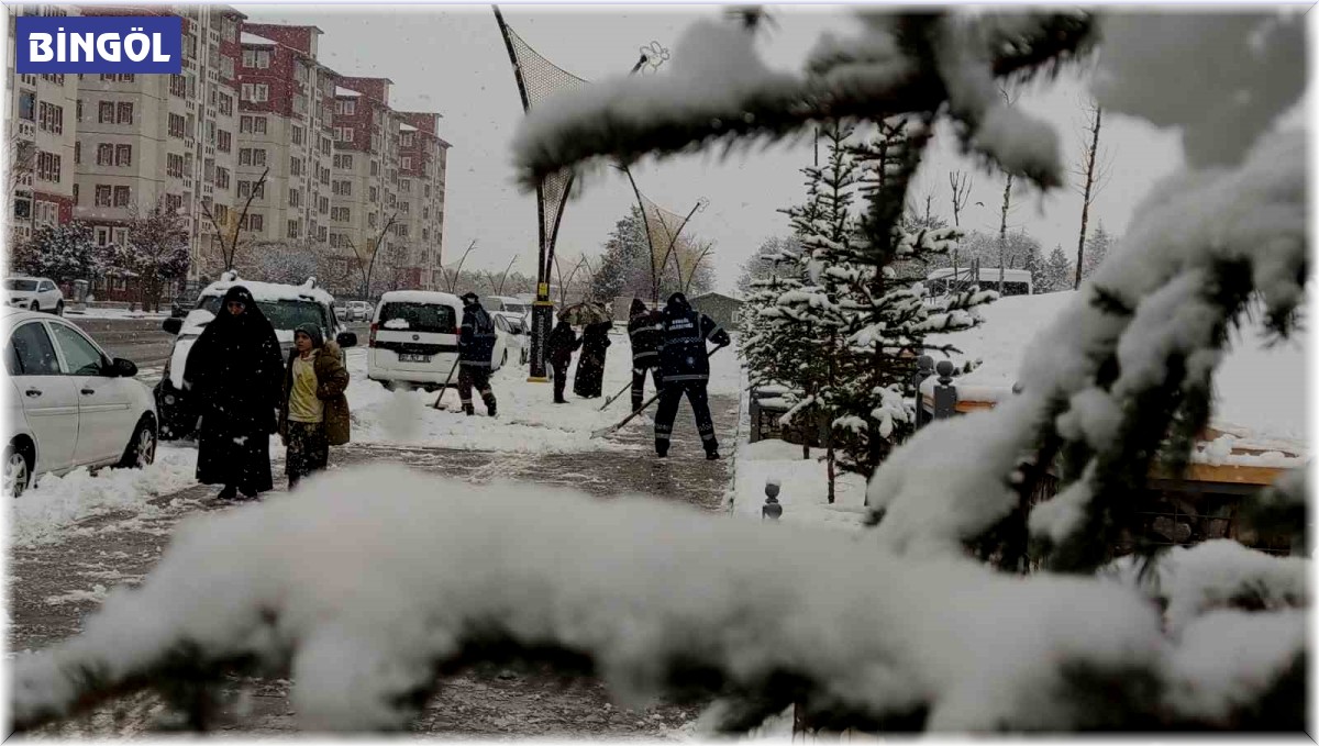 Bingöl'de kar yağışı etkili oldu, şehir beyaza büründü