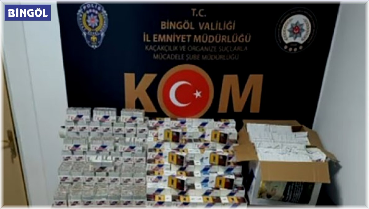 Bingöl'de kıyılmış tütün ve bandrolsüz makaronlar ele geçirildi